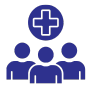 blue medical team icon